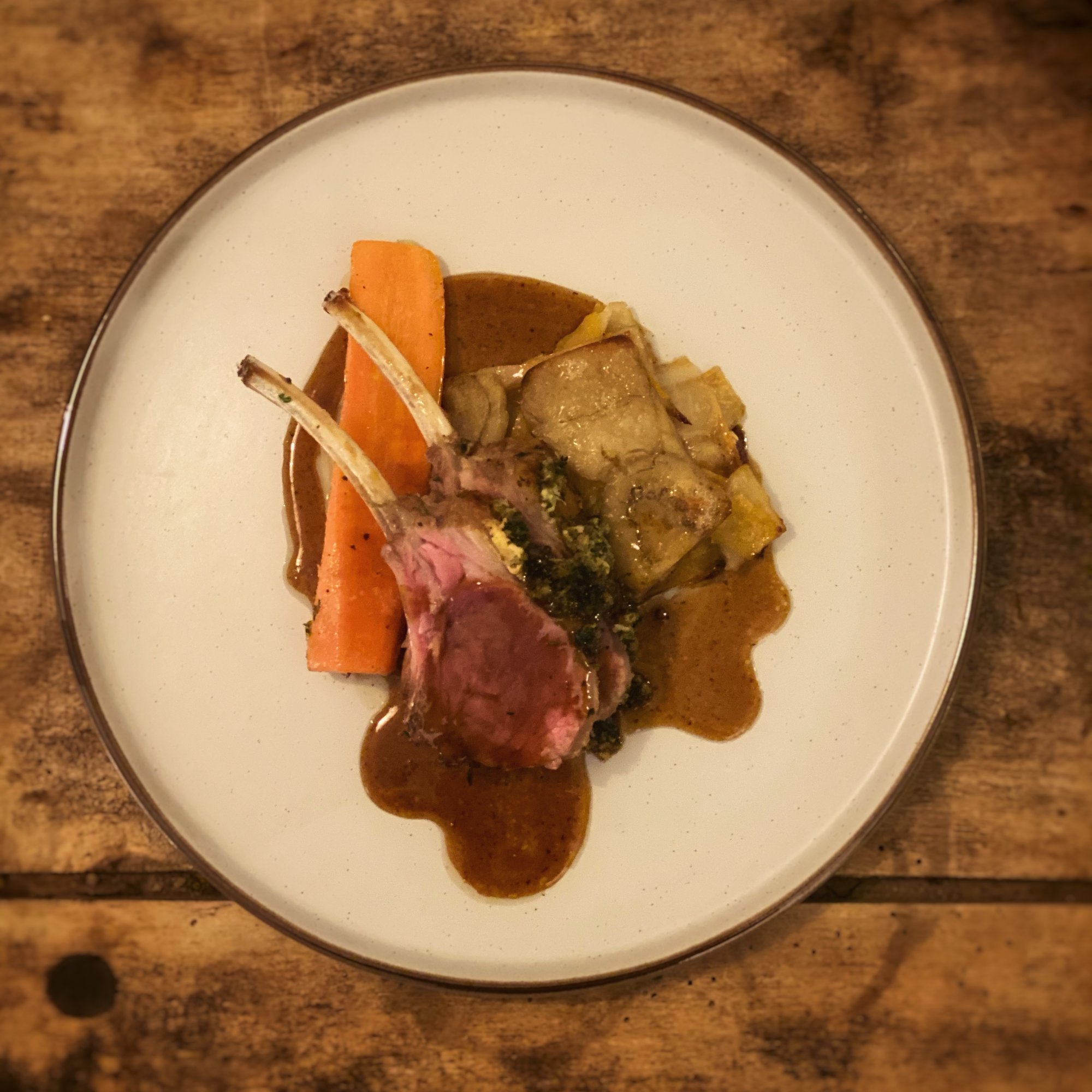 Herb-crusted rack of lamb